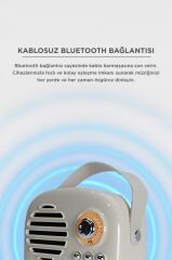 Bluetooth Hoparlör Nostaljik Radyo USB TF Destekli Speaker KTS-1682 Gri