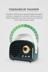 Bluetooth Hoparlör Nostaljik Radyo USB TF Destekli Speaker KTS-1682 Yeşil