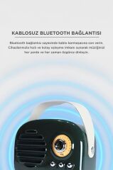 Bluetooth Hoparlör Nostaljik Radyo USB TF Destekli Speaker KTS-1682 Yeşil