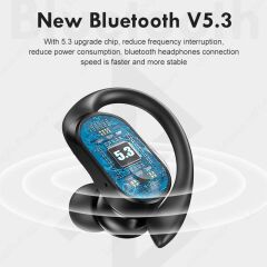 Thinkplus Bluetooth Kulaklık Kulak İçi Şarj Göstergeli Sporcu Kulaklık LP75 Siyah