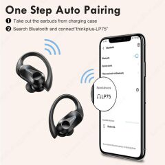 Thinkplus Bluetooth Kulaklık Kulak İçi Şarj Göstergeli Sporcu Kulaklık LP75 Siyah