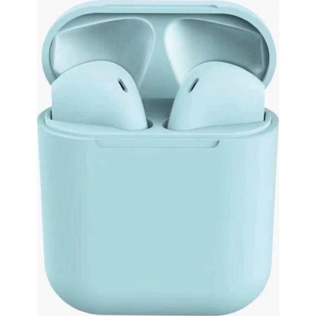 Dokunmatik İnpods i12 Bluetooth Kulaklık V5.0 Stereo Mat Açık Mavi