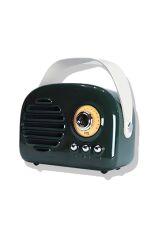 Bluetooth Hoparlör Nostaljik Radyo USB TF Destekli Speaker KTS-1682 Yeşil
