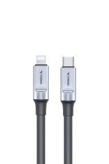 Şarj Kablosu Type-C to Lightning 3.0A Data Kablo U15 Siyah