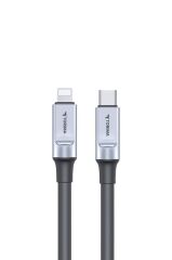 Şarj Kablosu Type-C to Lightning 3.0A Data Kablo U15 Siyah
