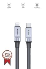 Şarj Kablosu Type-C to Lightning 3.0A Data Kablo U15 Siyah