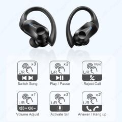 Lenovo ThinkPlus LP75 Kablosuz Şarj Göstergeli Sporcu Bluetooth Kulaklık Beyaz