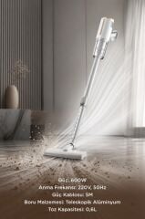 Dikey Süpürge Elektrikli 600W Vakum Süpürge TVC01 Beyaz