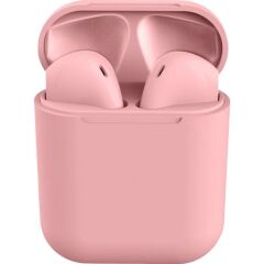 İnpods 12 Bluetooth Kablosuz Kulaklık V5.0 Stereo Mat  Pembe