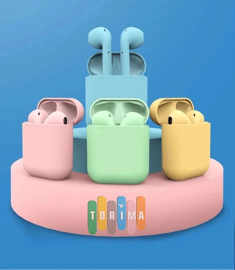 İnpods 12 Bluetooth Kablosuz Kulaklık V5.0 Stereo Mat  Pembe