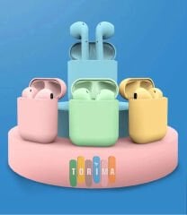 İnpods 12 Bluetooth Kablosuz Kulaklık V5.0 Stereo Mat  Pembe