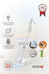 Dikey Süpürge Elektrikli 600W Vakum Süpürge TVC01 Beyaz