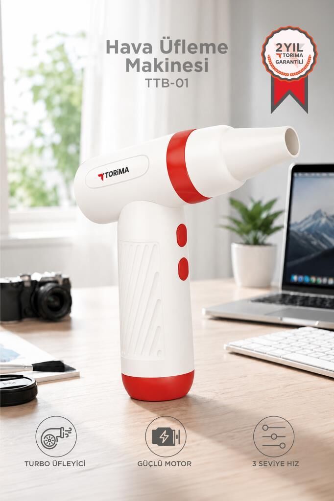 Hava Üfleme Makinesi Yüksek Hızlı Turbo 85000 RPM 40W 1100 MAH TTB01 Kırmızı