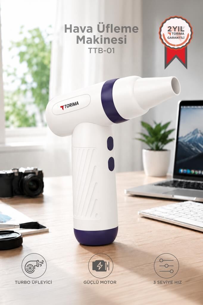 Hava Üfleme Makinesi 85000PM 1100MAH 40W Yüksek Hızlı Turbo Şarjlı TTB01 Mavi