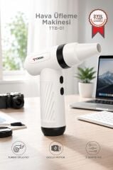 Hava Üfleme Makinesi Yüksek Hızlı Turbo 85000 RPM 40W 1100 MAH TTB01 Siyah