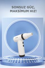 Hava Üfleme Makinesi Yüksek Hızlı Turbo 85000 RPM 40W 1100 MAH TTB01 Siyah