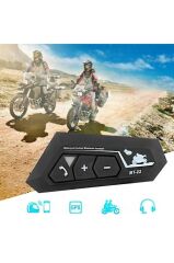 Torima 22 Bluetooth Motosiklet Kulaklığı Intercom Siyah Motorsiklet Kulaklık