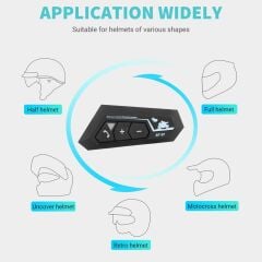 Torima 22 Bluetooth Motosiklet Kulaklığı Intercom Siyah Motorsiklet Kulaklık