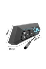 Torima 22 Bluetooth Motosiklet Kulaklığı Intercom Siyah Motorsiklet Kulaklık