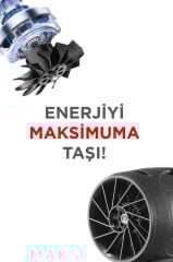 Hava Üfleme Makinesi 1500mAh 80 W Yüksek Hızlı Turbo Jet TTB02 Siyah