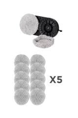 Cam Temizleme Robotu 5li Set (10 Adet) DDC55  C65  C6  S8 Uyumlu Mikro Fiber Yedek Bezi