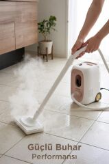 Buharlı Temizleyici 2000W Mutfak Halı Koltuk Temizleme Buhar Makinesi TSC02 Beyaz