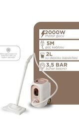 Buharlı Temizleyici 2000W Mutfak Halı Koltuk Temizleme Buhar Makinesi TSC02 Beyaz