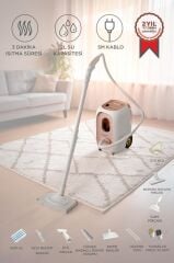 Buharlı Temizleyici 2000W Mutfak Halı Koltuk Temizleme Buhar Makinesi TSC-02 Beyaz