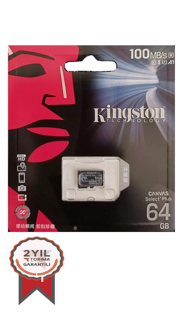 Kingstone 64 GB Hafıza Kartı 100 MB/s Select Plus
