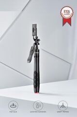 Torima L17 Telefon - Kamera Tutucu Çok Amaçlı 1.8m Tripod (Selfie Çubuğu + Tripod)
