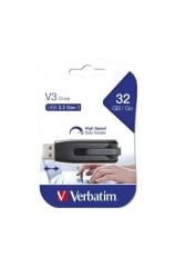 Verbatim 32GB Siyah 3.2 Gen 1 V3 Drive  USB Flash Bellek