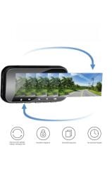 Araç İçi Kamera Gece Görüşlü 4K 1080P G Sensörlü Park Modlu Geri Görüş Araç Kamerası TA08 Siyah