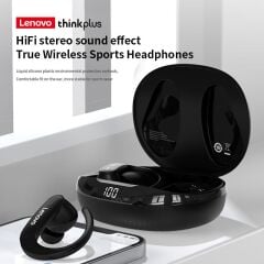 Lenovo ThinkPlus T50 Kablosuz Şarj Göstergeli Sporcu Bluetooth Kulaklık Siyah