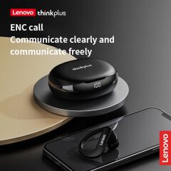 Lenovo ThinkPlus T50 Kablosuz Şarj Göstergeli Sporcu Bluetooth Kulaklık Siyah