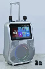 Torima GD-1413 Gümüş Android Ekranlı Mikrofonlu Karaoke Bluetooth Hoparlör