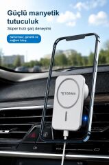 Taşınabilir Batarya Araç Şarj Cihazı Telefon Tutucu Magsafe Powerbank W11