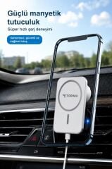 Taşınabilir Batarya Araç Şarj Cihazı Telefon Tutucu Magsafe Powerbank W11