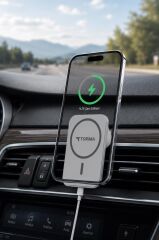 Taşınabilir Batarya Araç Şarj Cihazı Telefon Tutucu Magsafe Powerbank W11