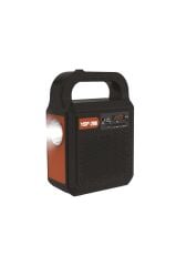 Kamp Hoparlörü Güneş Enerjili Panelli Fenerli Bluetooth Hoparlör YSF200 Siyah