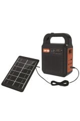 Kamp Hoparlörü Güneş Enerjili Panelli Fenerli Bluetooth Hoparlör YSF200 Siyah