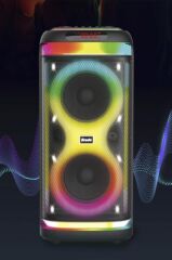 Bluetooth Hoparlör Rgb Işıklı Mikrofonlu Kumandalı Parti Speaker BTS-1993 Siyah