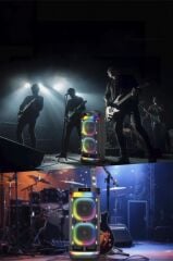 Bluetooth Hoparlör Rgb Işıklı Mikrofonlu Kumandalı Parti Speaker BTS-1990 Siyah