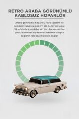 Bluetooth Hoparlör Klasik Araba Tasarımlı USB TF FM Destekli WS-1955 Beyaz