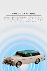 Bluetooth Hoparlör Klasik Araba Tasarımlı USB TF FM Destekli WS-1955 Beyaz