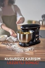 Stand Mikser Hamur Yoğurma Makinesi Dijital Göstergeli 5L 1400W TMK-1400DT Siyah