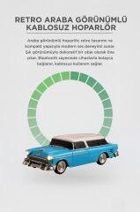 Bluetooth Hoparlör Klasik Araba Tasarımlı USB TF FM Destekli WS-1955 Mavi