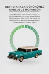 Bluetooth Hoparlör Klasik Araba Tasarımlı USB TF FM Destekli WS-1955 Turkuaz