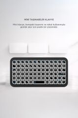 Kablosuz Klavye Rgb Işıklı Bluetooth Mini Klavye M7 Siyah