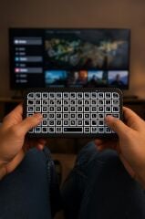 Kablosuz Klavye Rgb Işıklı Bluetooth Mini Klavye M7 Siyah