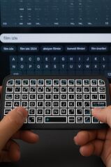 Torima Kablosuz Klavye Rgb Işıklı Bluetooth Mini Klavye M7 Siyah